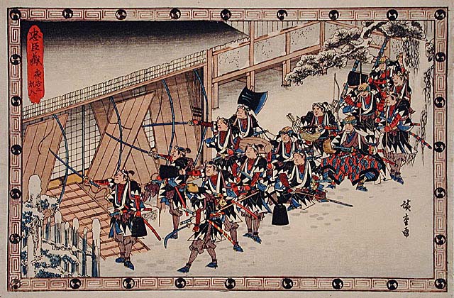 Андо Хиросигэ "Канадэхон Тюсингура" ("Сокровищница самурайской верности") Акт 11. Сцена 2.